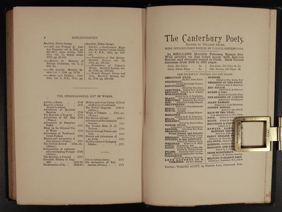 1887 Life Of Tobias George Smollett David Hannay Antique Scottish History Book