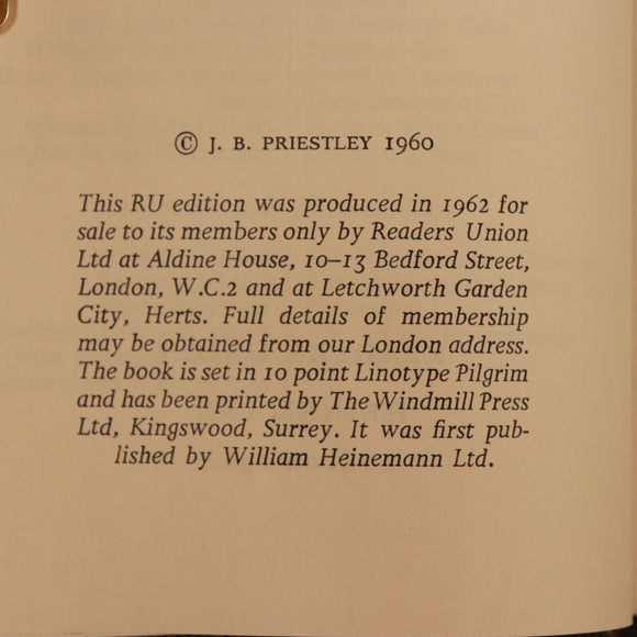 1962 Literature & Western Man by J.B Priestley Literature History Reference Book