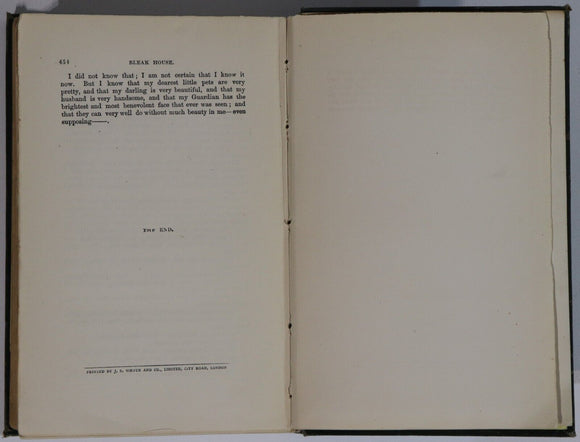 c1879 2vol Bleak House by Charles Dickens Antique British Fiction Book Set