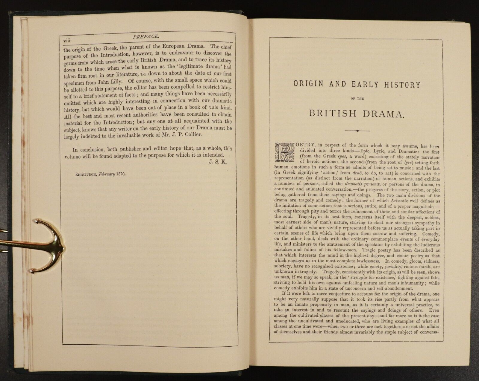 1887 The Works Of The British Dramatists Antique British History Book