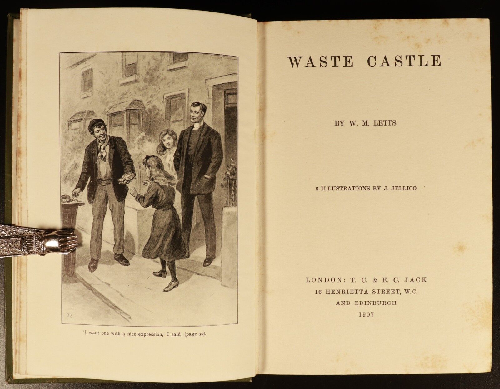 1907 Waste Castle by Winifred M. Letts Antique Fiction Book Illustrated 1st Ed