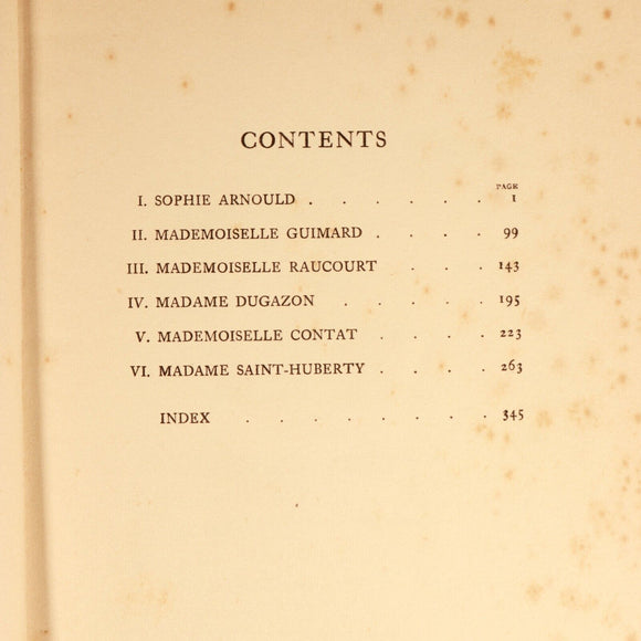 Later Queens Of The French Stage 1906 Antique Literature & Theatre Book