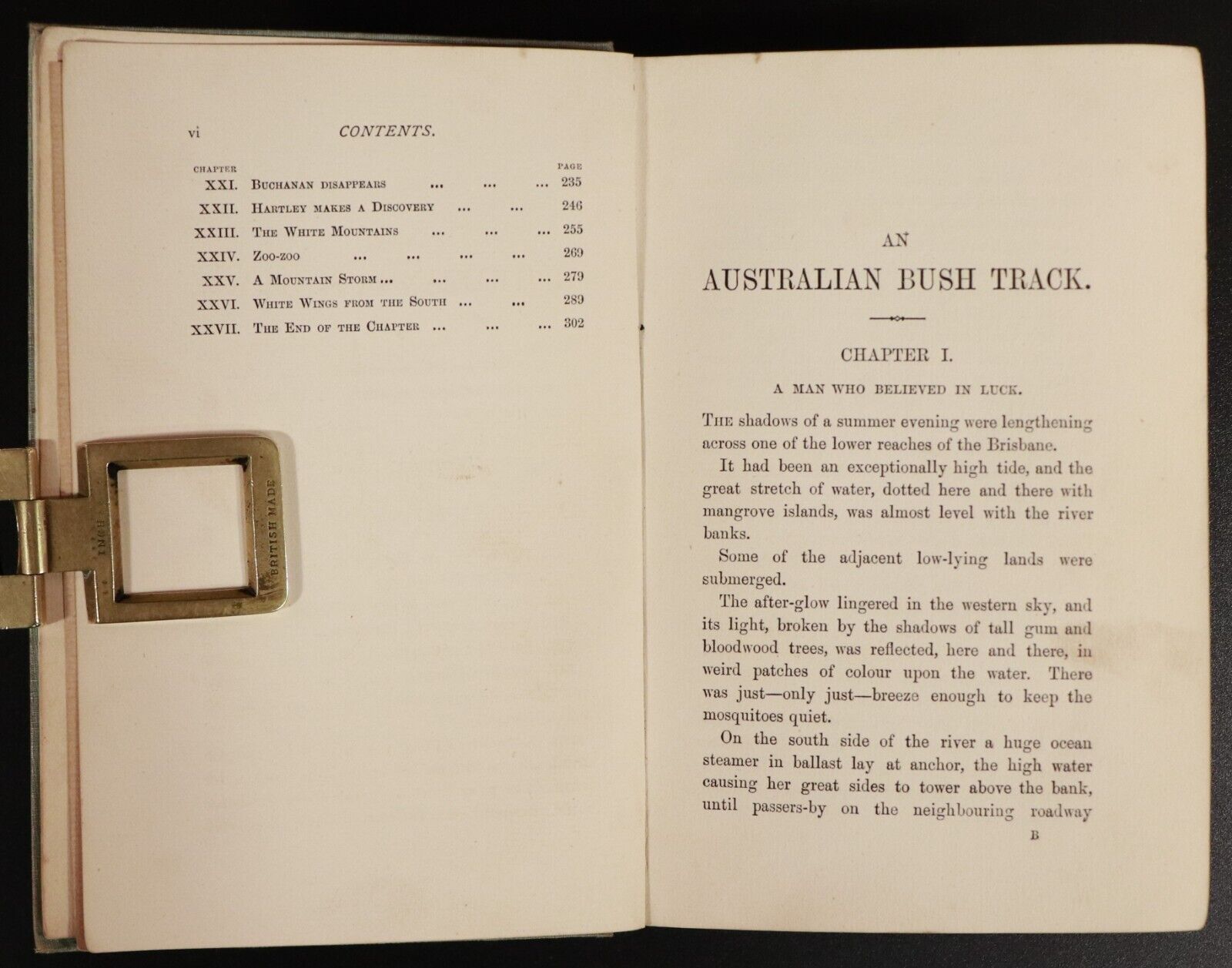 1896 An Australian Bush Track by JD Hennessey Antique Australian Fiction Book