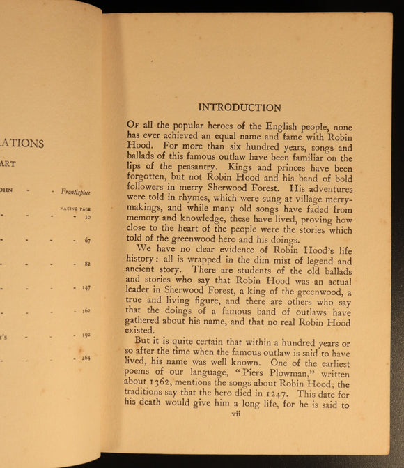 Story Of Robin Hood & His Merry Men by J. Finnemore Antique British Fiction Book