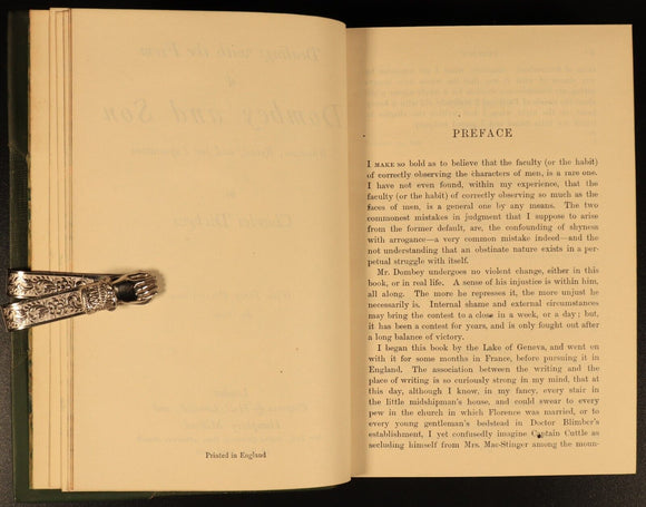 c1930 Dombey & Son by Charles Dickens Antique British Fiction Book Fireside