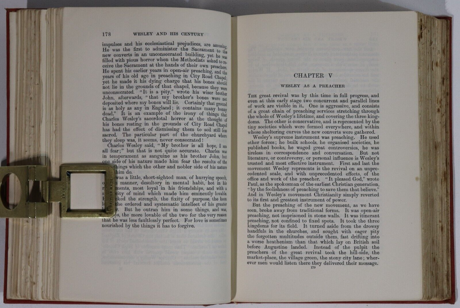 1906 Wesley & His Century by Rev WH Fitchett Antique British Theology Book