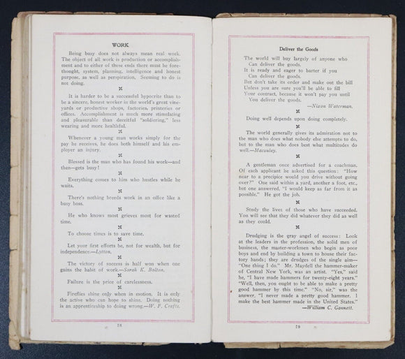 c1919 Backbone by S DeWitt Clough Antique Self Help Personal Development Book