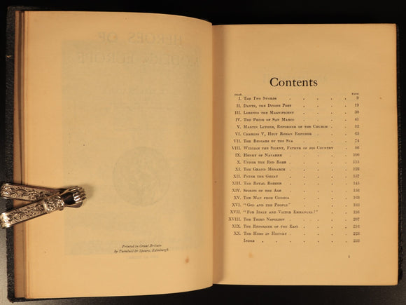 Heroes Of Modern Europe by Alice Birkhead 1923 Antique Leather History Book