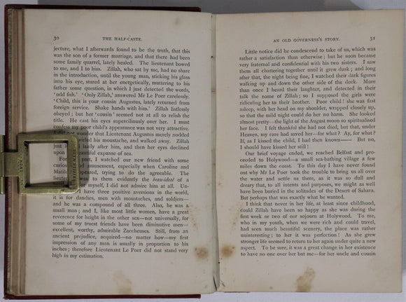 1897 The Half-Caste: Governess's Tale by Dinah Craik Antique Fiction Book