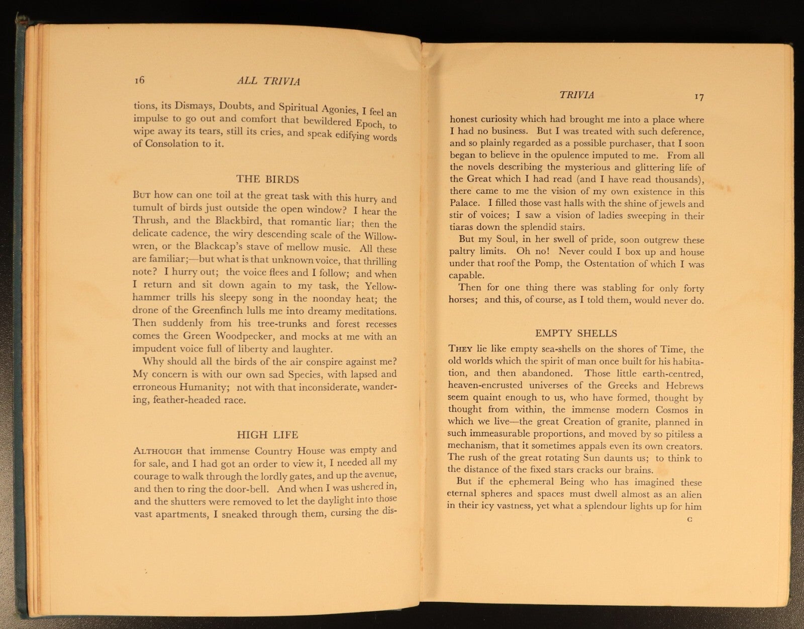 1933 All Trivia Afterthoughts by Logan Pearsall Smith Antique Literature Book