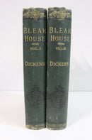 c1879 2vol Bleak House by Charles Dickens Antique British Fiction Book Set-1