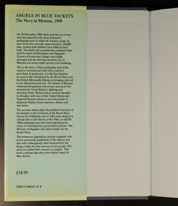 Angels In Blue Jackets Navy At Messina 1908 by JW Wilson Italian History Book