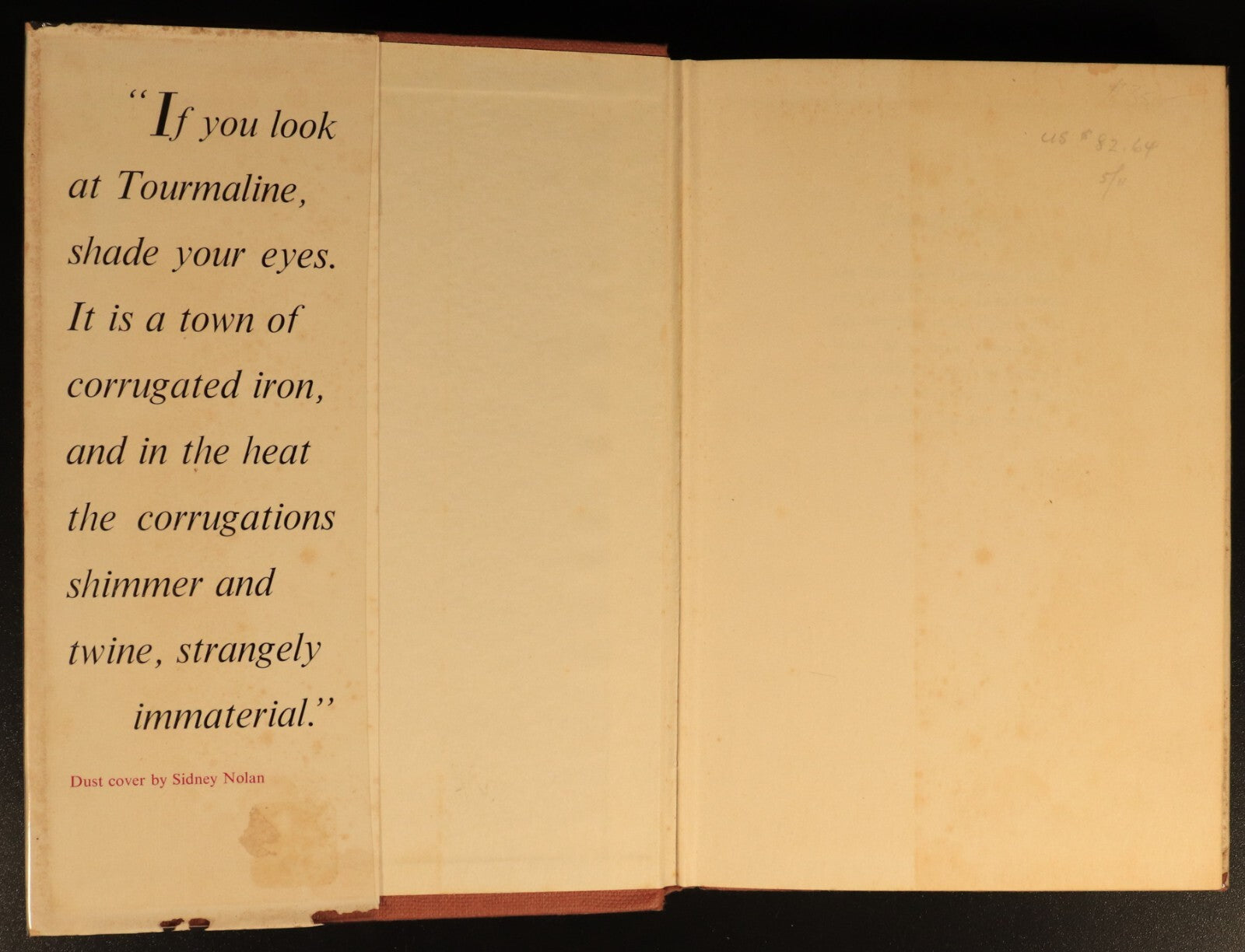 1963 Tourmaline by Randolph Stow Vintage Australian Fiction Book 1st Edition