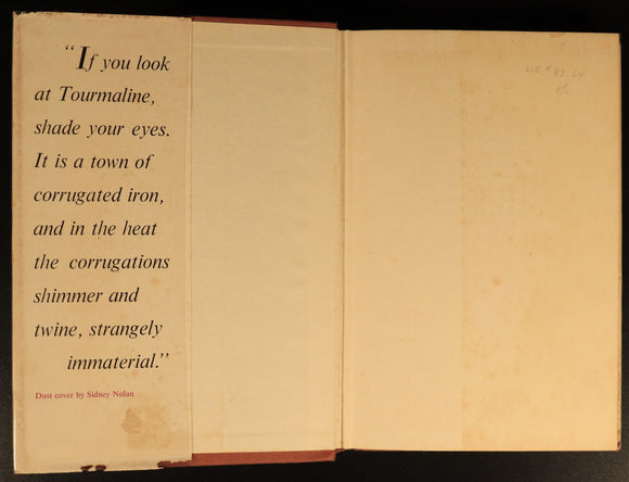 1963 Tourmaline by Randolph Stow Vintage Australian Fiction Book 1st Edition