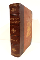 1884 Picturesque Ireland by John Savage Antiquarian Irish History Book Leather-1