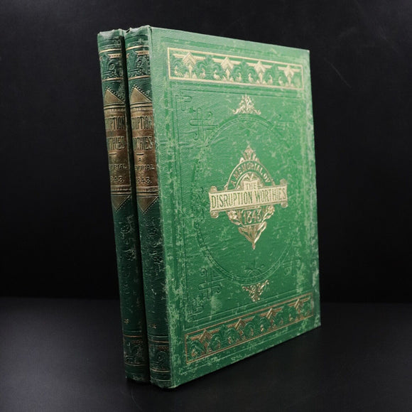 c1893 2vol Disruption Worthies Memorial Of 1843 Antique Scottish History Books