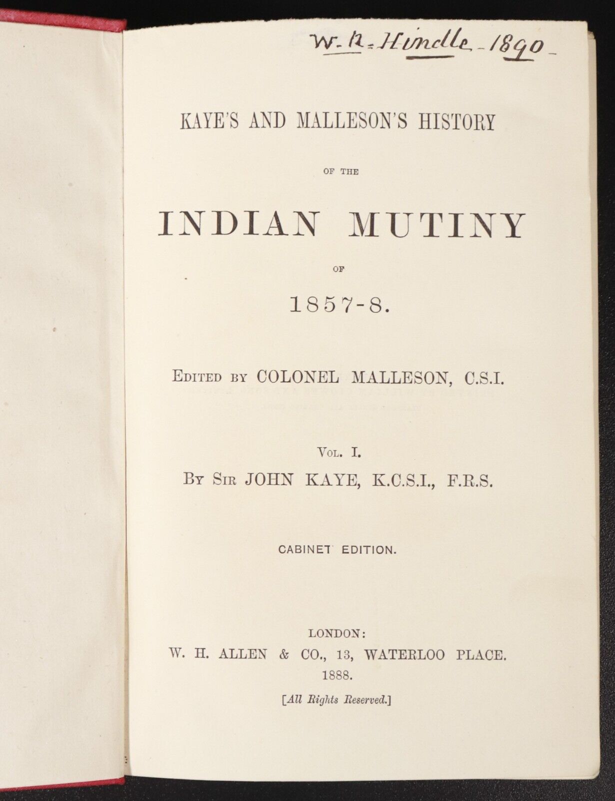 1888 6vol History Of The Indian Mutiny Kaye & Malleson Antique Military Book Set - 0