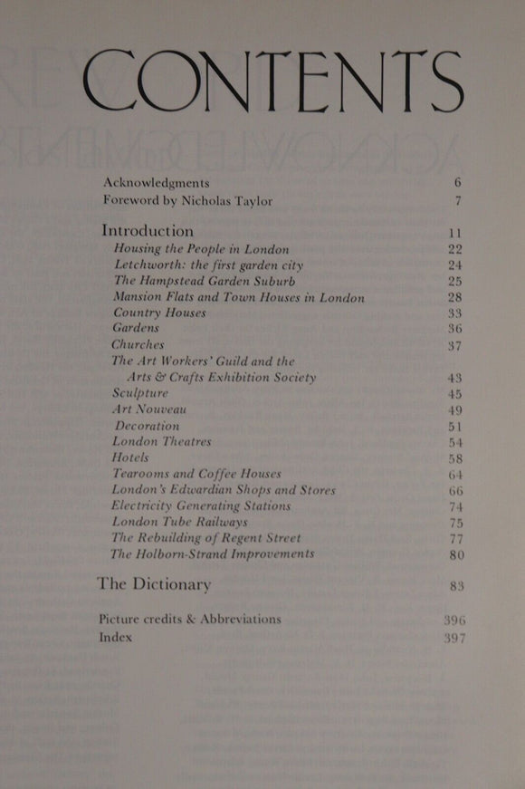 1988 Edwardian Architecture: A Biographical Dictionary Architect Reference Book