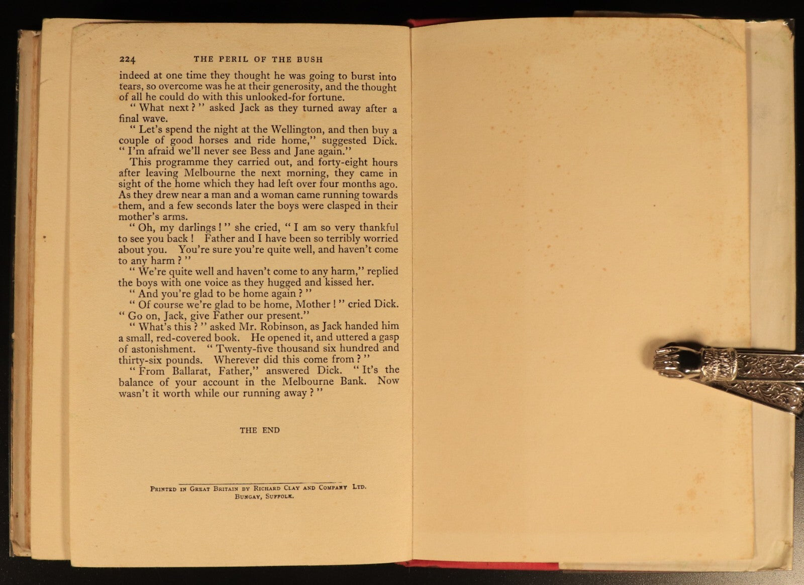 1950 The Peril Of The Bush by C. Bernard Rutley Vintage Australian Fiction Book