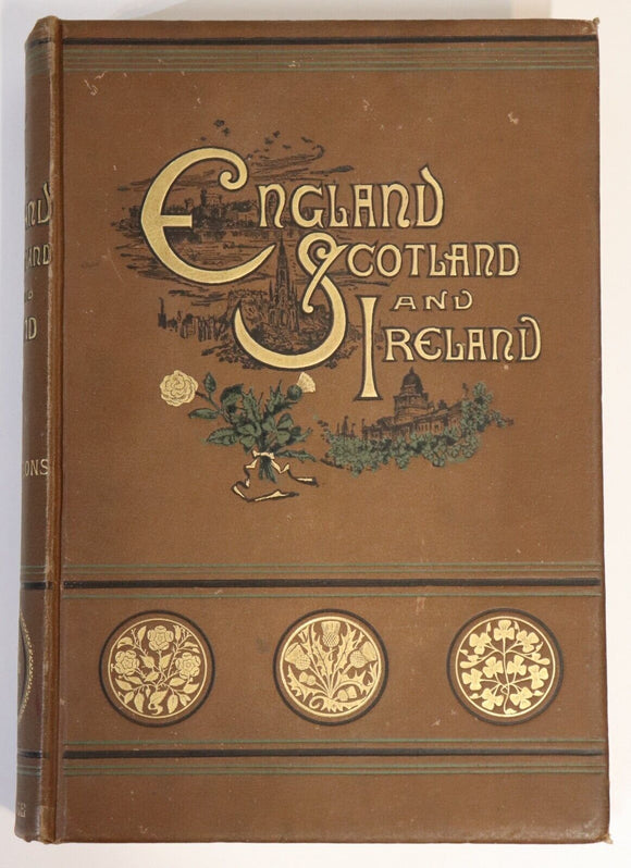 1887 England, Scotland & Ireland Picturesque Antiquarian British History Book