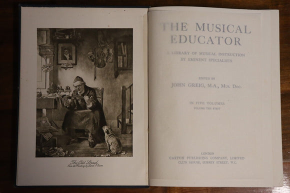 c1910 5vol The Musical Educator by John Greig Antique Music Reference Book Set