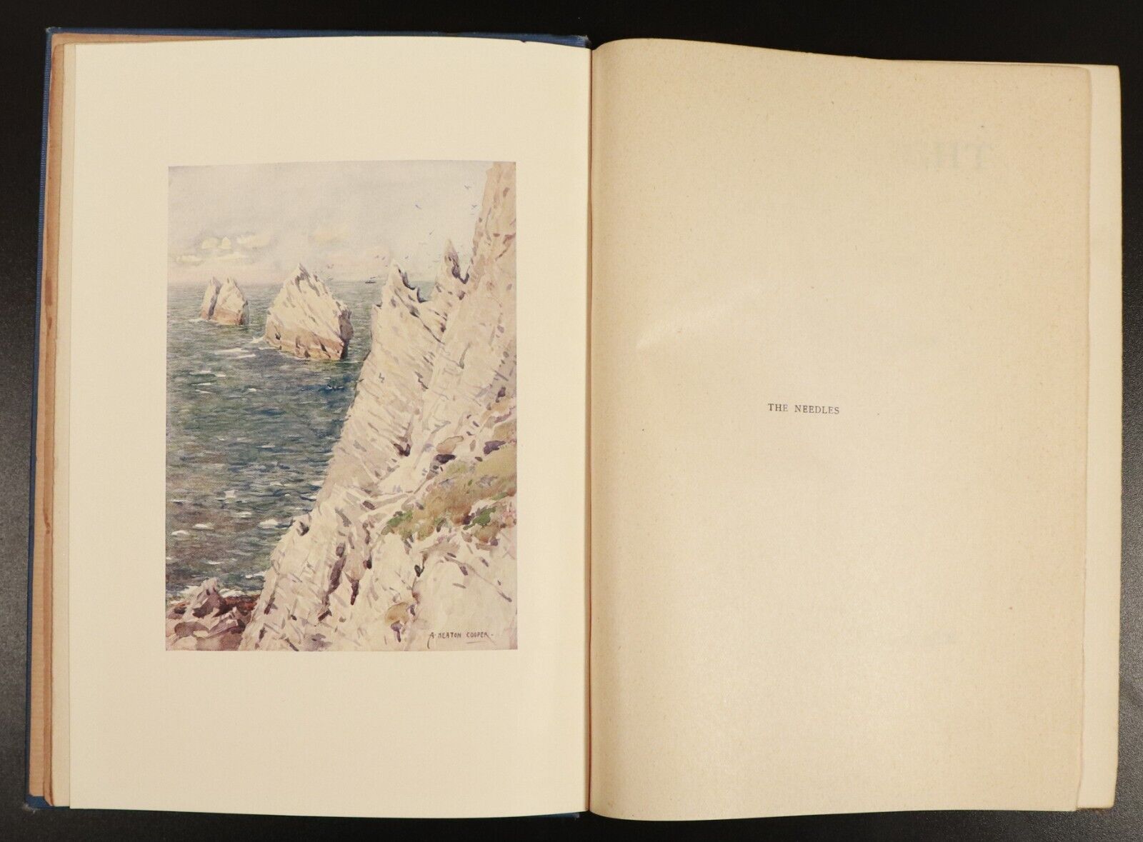 1908 Isle Of Wight by AR Hope Moncrieff & A Heaton Cooper Antique Book w/Map