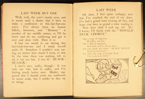 c1930's Walt Disney's Donald Duck Antique Illustrated Childrens Book Birn Bros.