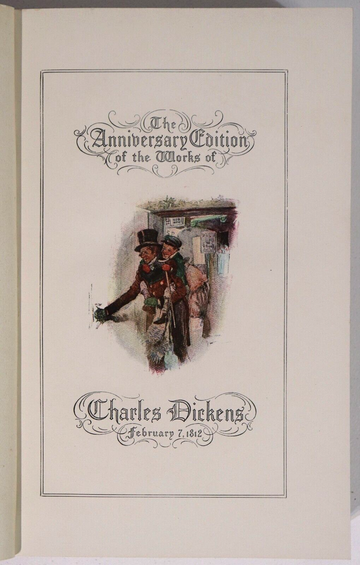 1911 2vol Martin Chuzzlewit by Charles Dickens Antique British Fiction Book Set - 0