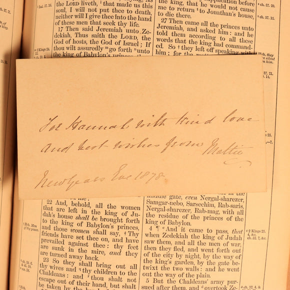 1853 The Prince James Holy Bible Antiquarian Bible With Ephemera Postcards etc