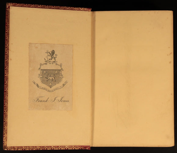 c1850 Poetical Works Of John Milton Paradise Lost Antique Poetry Book Leather