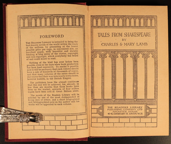 6 Volume Antique Book Collection c1920's Last Days Of Pompeii Lytton Eliot etc