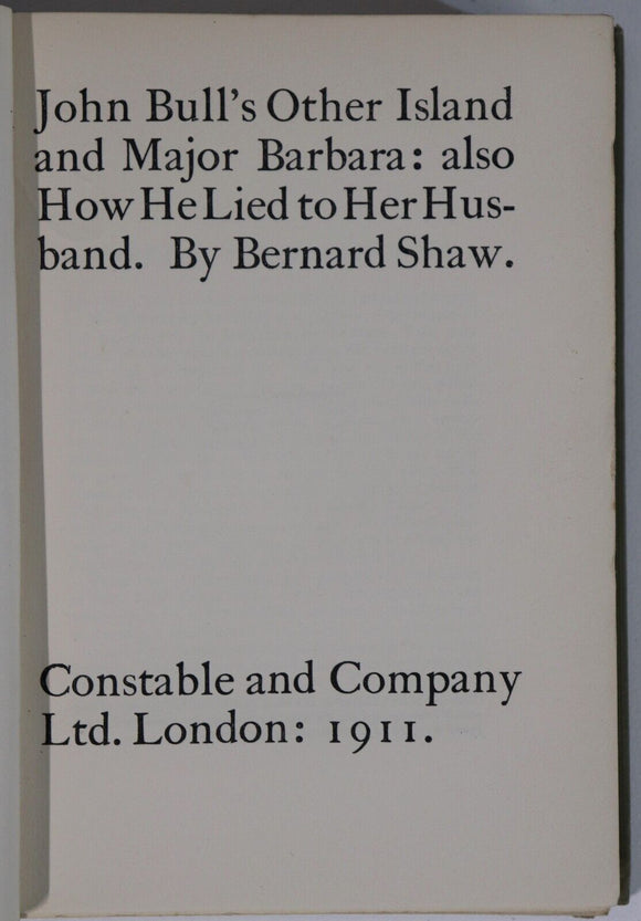 c1920 6vol Collected Works Of Bernard Shaw Literature Book Collection