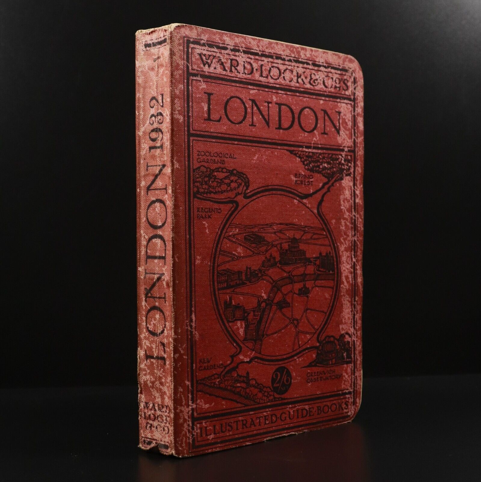 1932 Guide To London: Ward Lock & Co Antique Travel Guide Book w/Maps