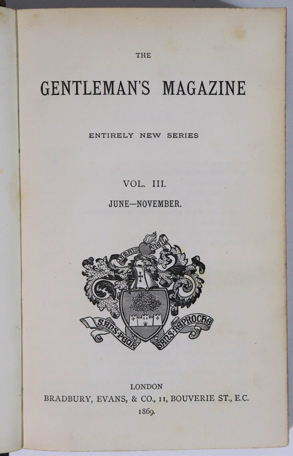 1869 3vol The Gentleman's Magazine Antique British History Reference Books