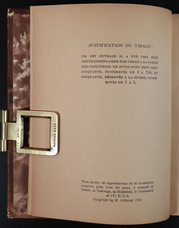 1948 La Grande Crevasse by R Frison Roche French Adventure Book Fine Binding