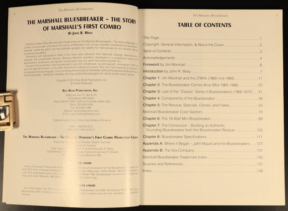 The Marshall Bluesbreaker 2010 1st Edition Marshall Guitar Amplifier Book