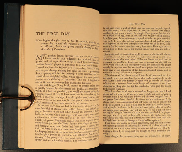 The Decameron of Giovanni Boccacci Italian Fiction Book Collectors Library