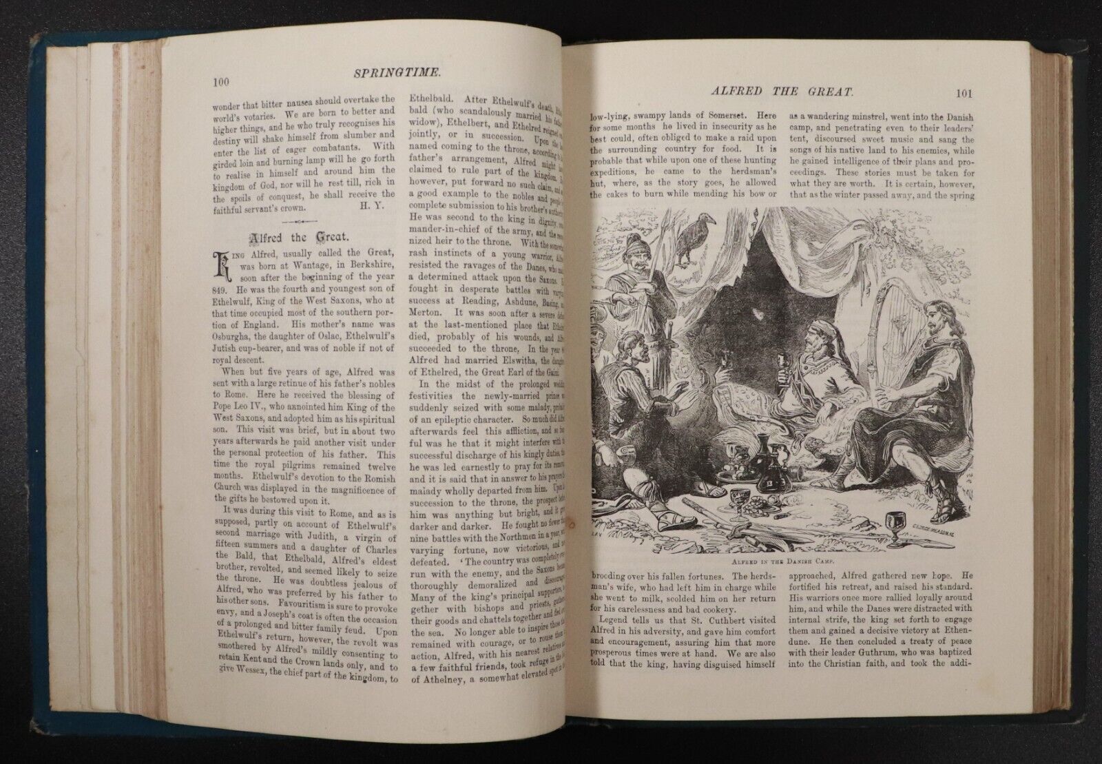 1887 2vol Springtime: Magazine For Young Men & Maidens Antique Literature Books