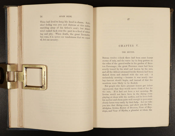 c1895 2vol Works Of George Eliot - Adam Bede Classic Literature Fiction Book Set
