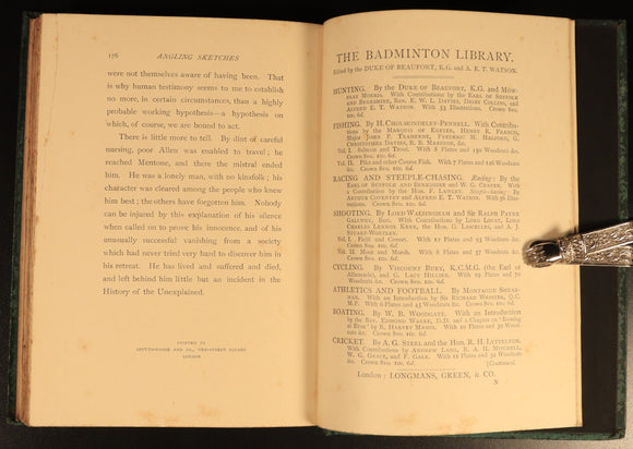 1891 Angling Sketches by Andrew Lang + Burn-Murdoch Antique Anglers Art Book