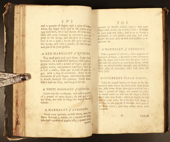 1777 Young Ladies Guide In Art Of Cookery Rare Antiquarian Cook Book + Recipes