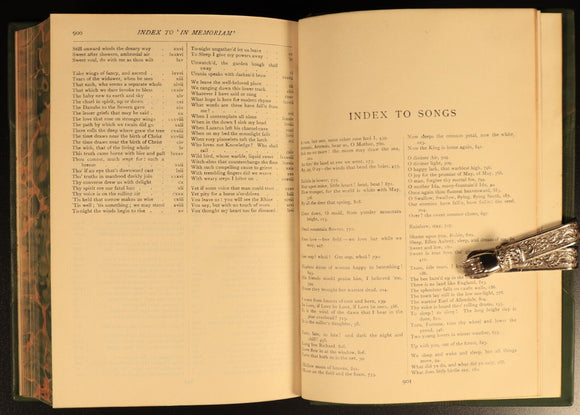 The Works Of Alfred Lord Tennyson 1926 Antique British Poetry Book Prize Binding