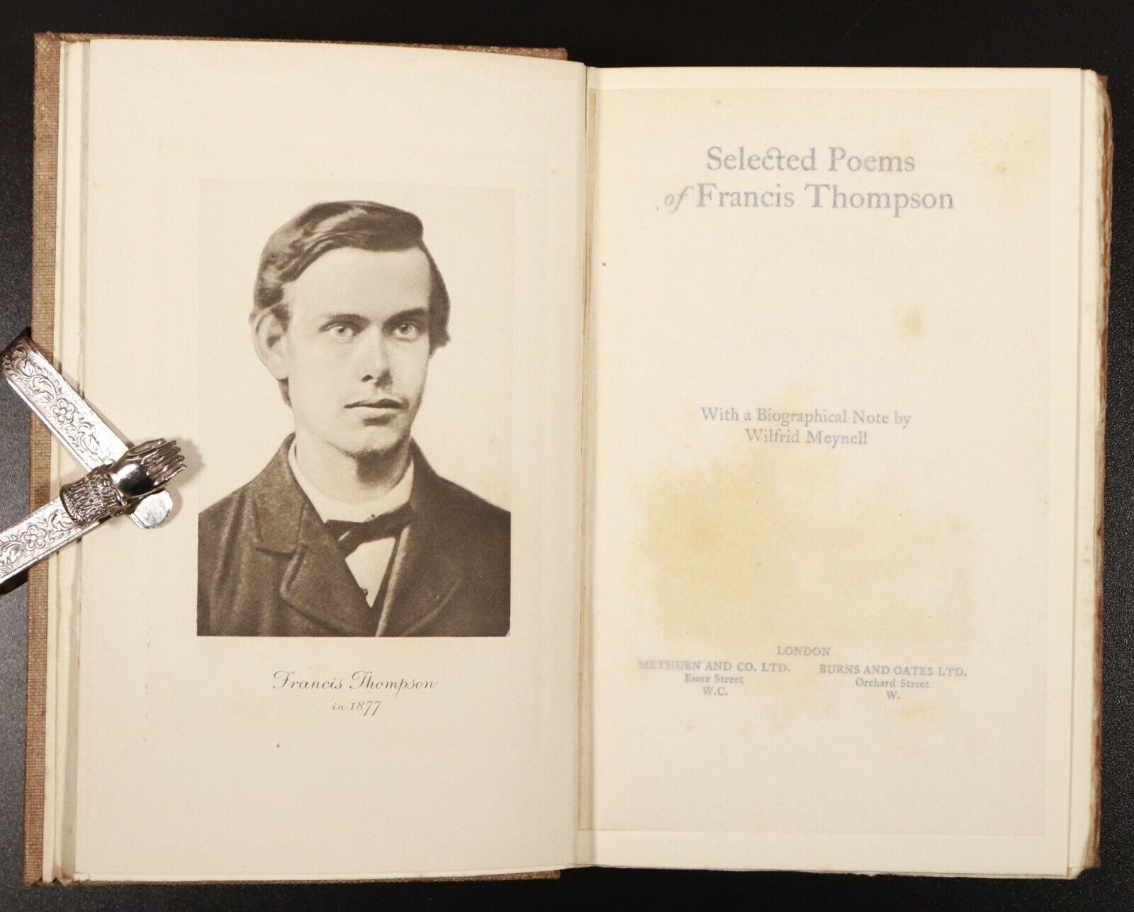 c1915 Selected Poems Of Francis Thompson Antique English Poetry Book