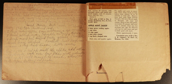 Miss Drake's Home Cookery 1935 Antique Australian Cook Book + Recipes