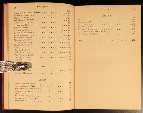 1909 Poems by George Meredith 2 Volume Antique British Poetry Book Set