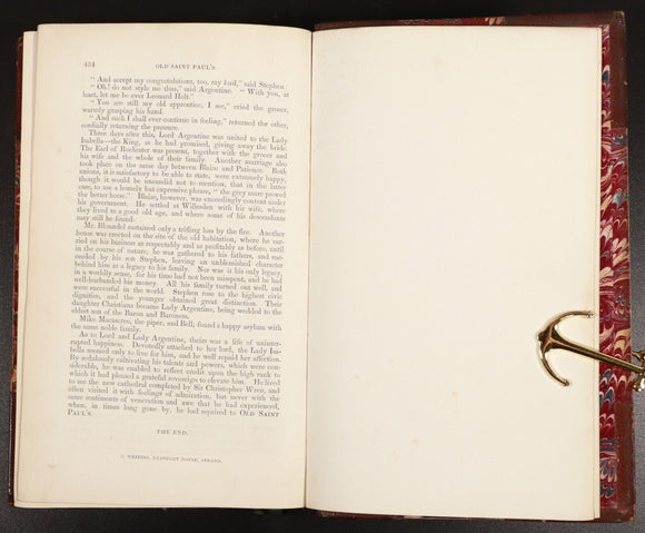 1847 Old Saint Paul's: Plague & Fire by WH Ainsworth Historical Romance Book