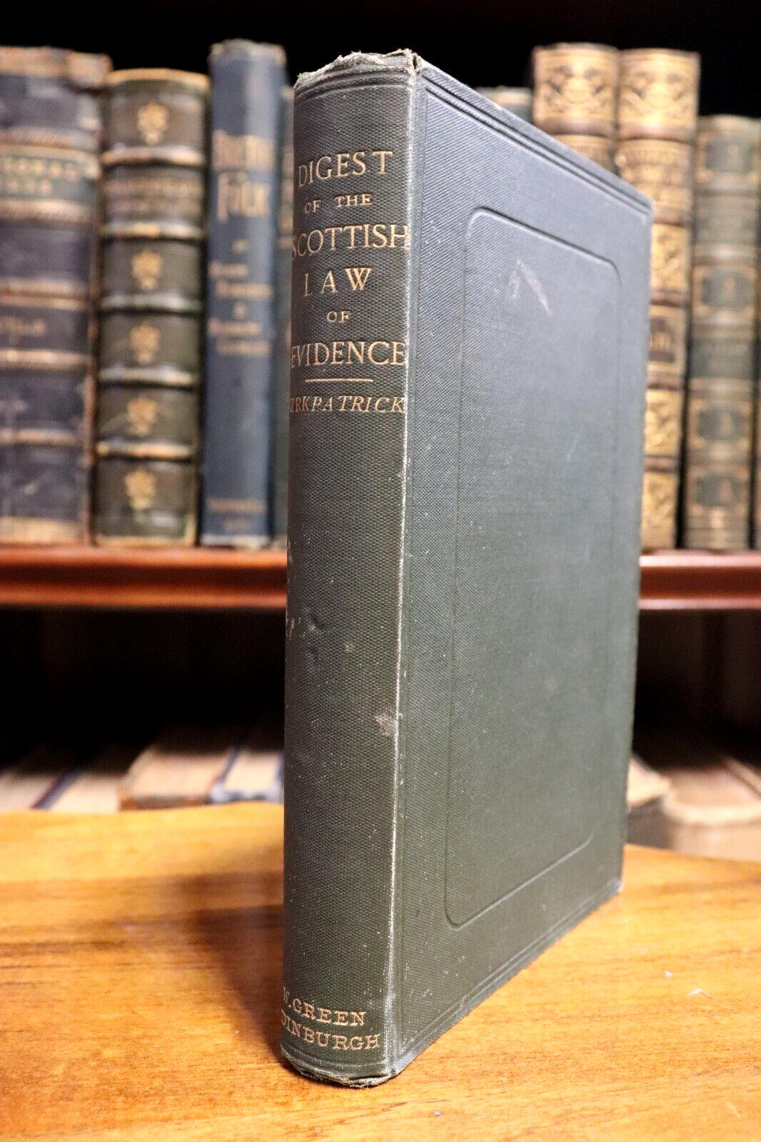 1882 Digest Of The Scottish Law Of Evidence Antique Scottish History Book 1st Ed