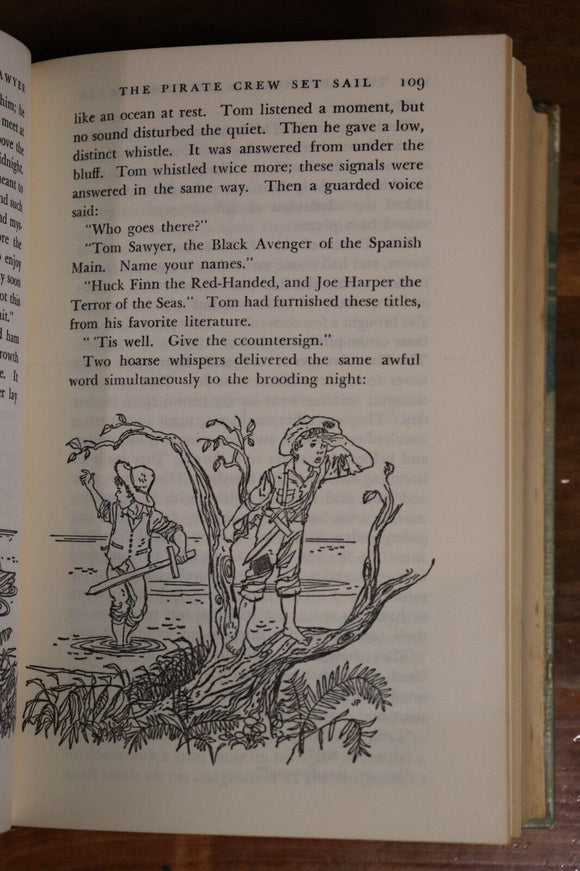 1963 Tom Sawyer & Huckleberry Finn by Mark Twain 2 in 1 Vintage Fiction Book