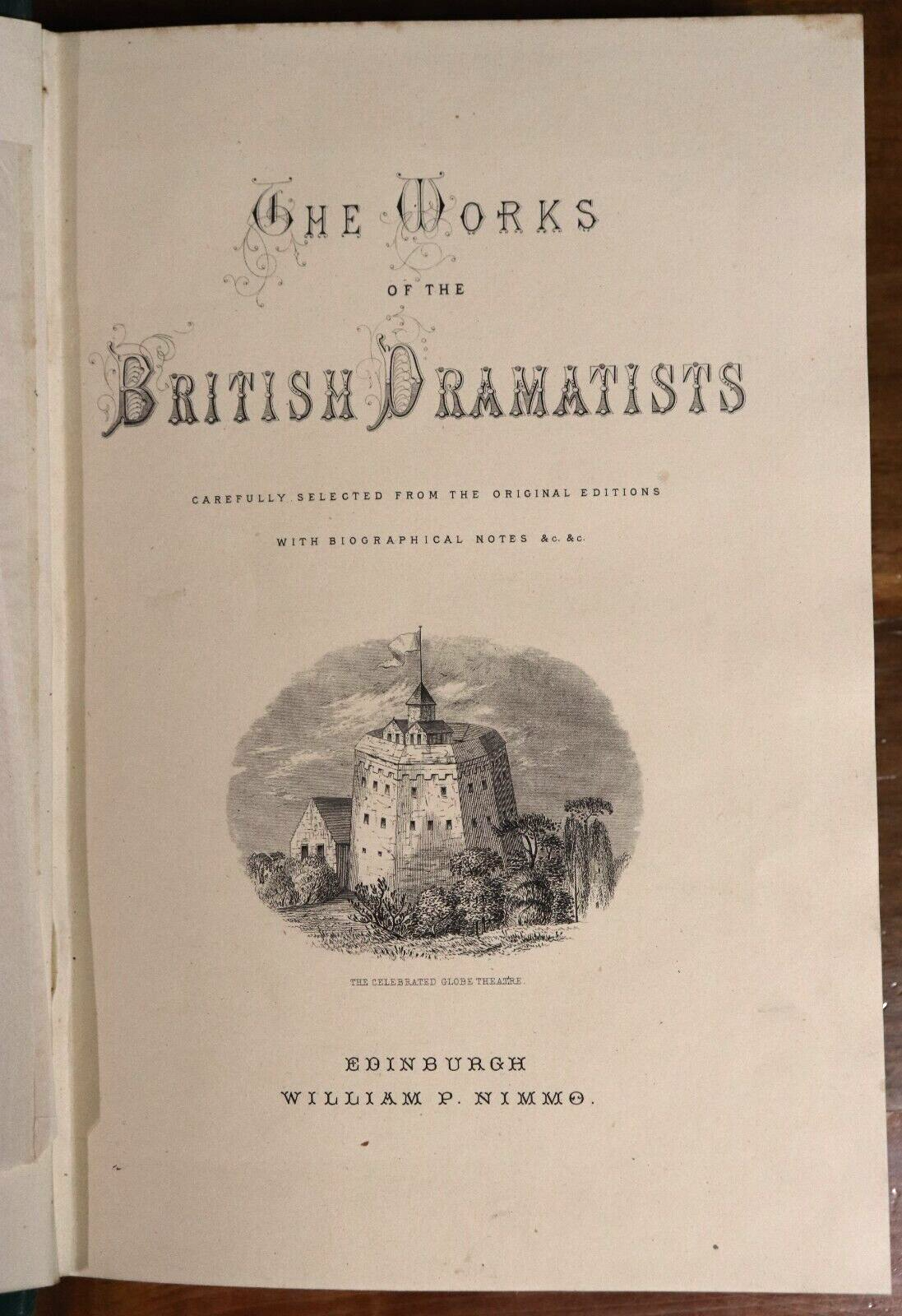 1870 The Works Of The British Dramatists Antique British History Book