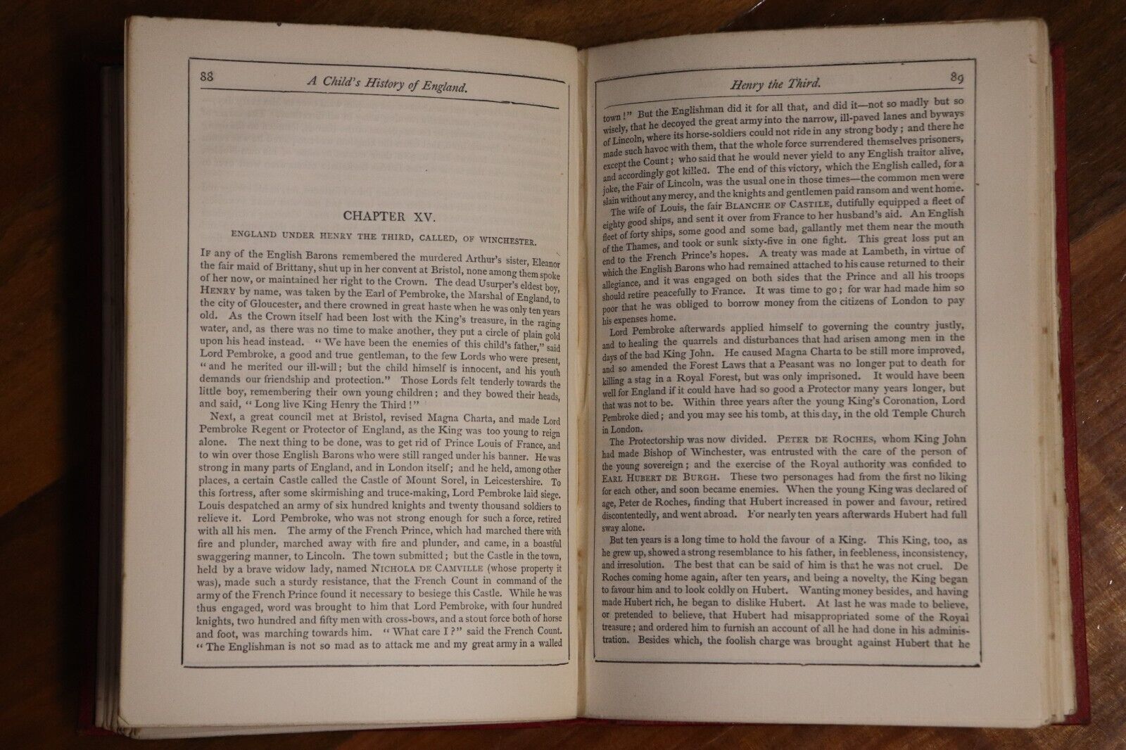 1888 A Child's History Of England by Charles Dickens Antique History Book